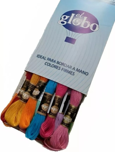 Hilo Para Bordar, El Globo, Caja 24 Madejas Colores Surtidos