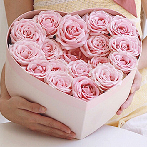 Caja De Flores En Forma De Corazón, Cajas De Regalo Florales