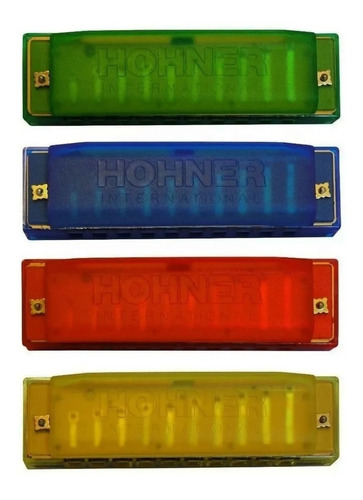 Armonica Hohner Multicolor Blusera Colores Varios Tono C Do