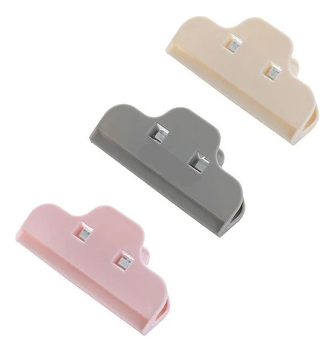 Pinza Clip De Sellado De Bolsas Papeles X 3