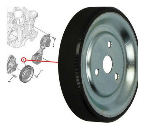 Polea Bomba Agua Peugeot Citroen 1.6 Turbo Thp Ep6 Original