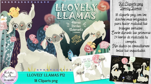 Cliparts Imagenes Png Llamas Alpacas Con Flores P12
