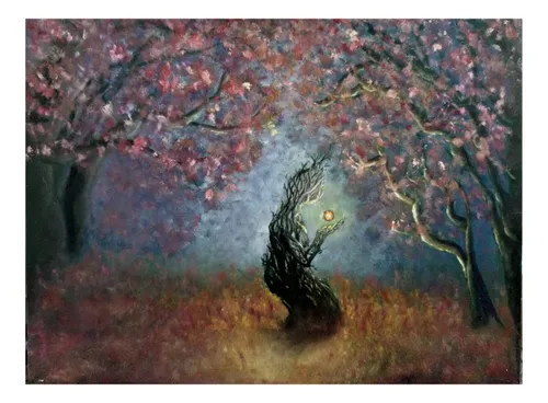 Pintura La Madre Tierra Pintura De Bosque Pachamama Fantasia