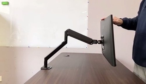 Imagen 7 de 7 de Soporte Para Monitor Dual: Brazo Articulado Con Resorte De