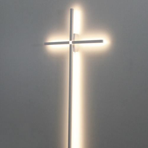 Luminária Arandela Led Indireta 1 Metro Luminalux Fit Cruz Branco