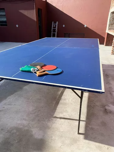 Mesa Ping Pong Plegable Con Ruedas Interior Exterior - MundoTrabajo