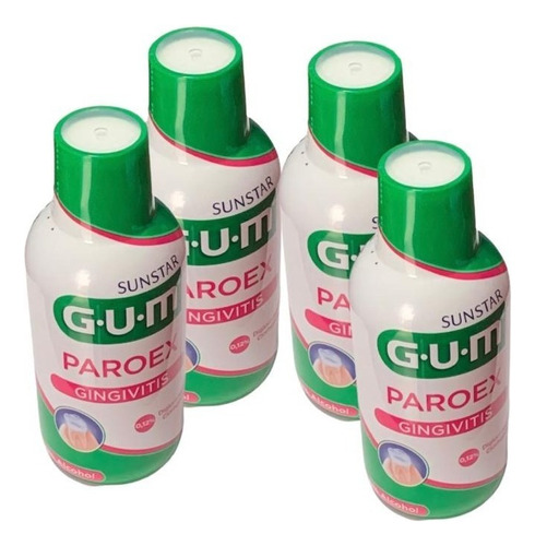 Kit De 4 Enjuagues Bucales Gingivitis Paroex 300 Ml Gum