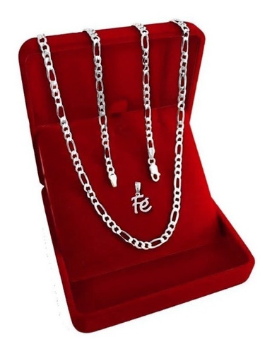 Imagem 3 de 6 de Cordão Corrente Italiano Prata 925 Masculina 3x1 70cm 3mm