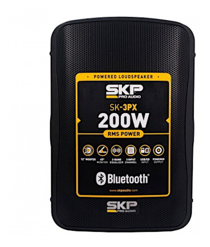 Imagem 1 de 5 de Caixa De Som Ativa 12 200w Sk-3px Bluetooth Skp