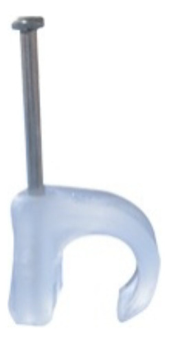 Grapa Para Cable Redondo De 5mm Color Transparente (100pzs)