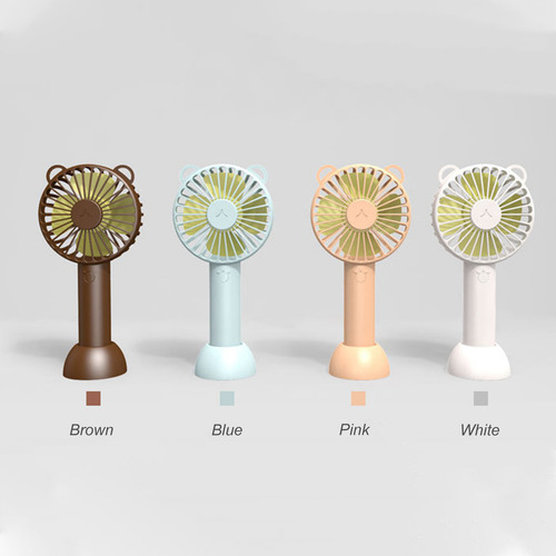 Pj Ventilador De Mano Con Base Mini Ventilador Portátil 3