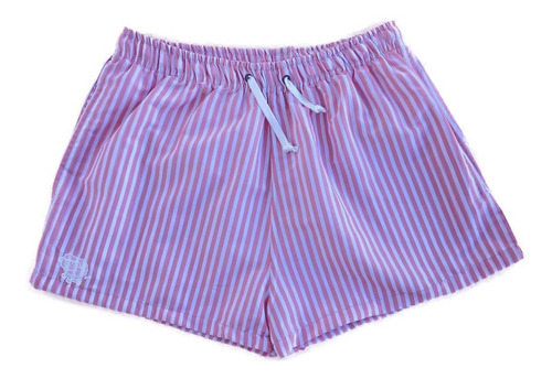 Imagen 1 de 4 de Traje De Baño Hombre Rayado Rosa Pecora Short Malla