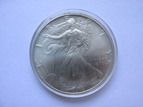 Moneda Estados Unidos 1 Dollar Liberty 1 Onza Plata Año 1995 (Usado)