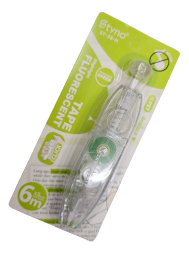 Kit 4 Resaltadores Retráctiles Tape Marcatextos En Cinta Mixto