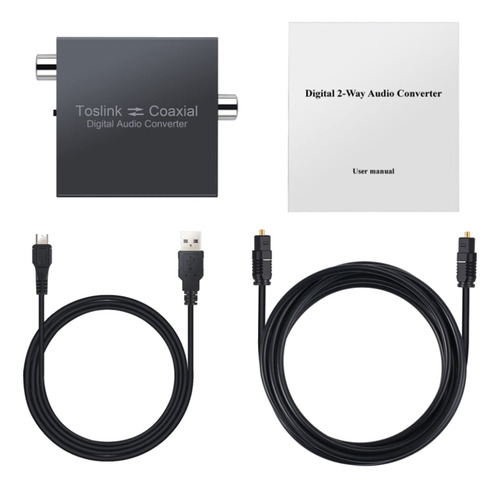 Convertidor Toslink Spdif Digital Coaxial A Óptico Compatibl