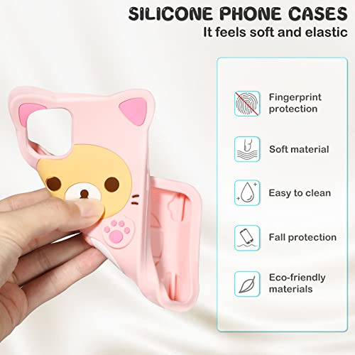 Funda Para iPhone 12 Pro Max Rosa 6.7puLG Suave Piel Sinte-2