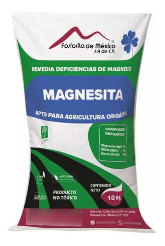 Magnesita (magnesio) Cultivos 10kg Agrícola