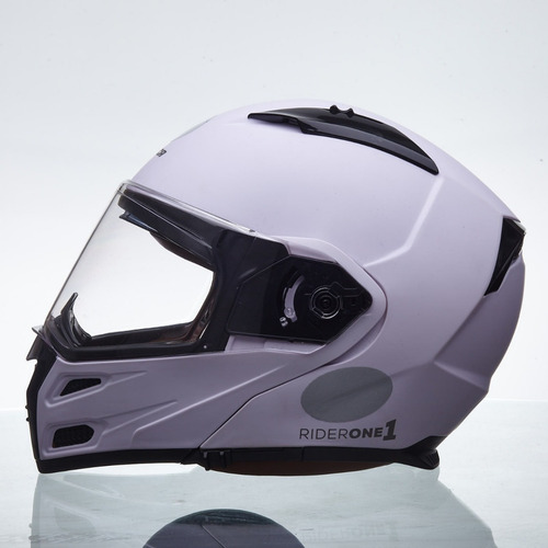 Imagem 5 de 10 de Capacete Lucca Rider One 1 Escamoteável Matt White + Nf-e