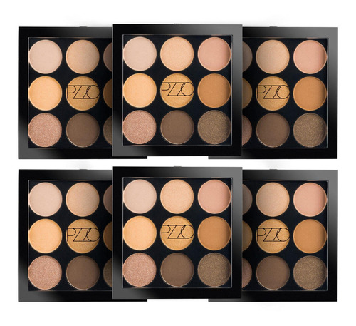 Paletas Sombras X 9 Petrizzio Brown Pack 6