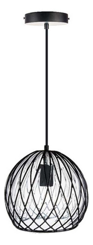 Luminario Int. Colg. 8.5w/100-240v. Cristal Acero Negro Koei Negro
