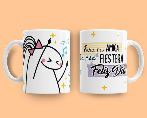 Taza Personalizable De Flork Para Amiga Fiestera