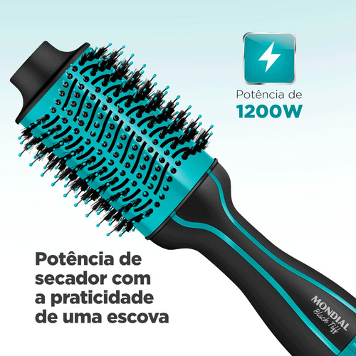 Escova Secadora Alisa E Modela Tiffany 3 Em 1 Mondial + Nfe