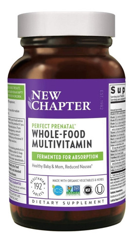 Vitaminas New Chapter Prenatal - Unidad a $1977