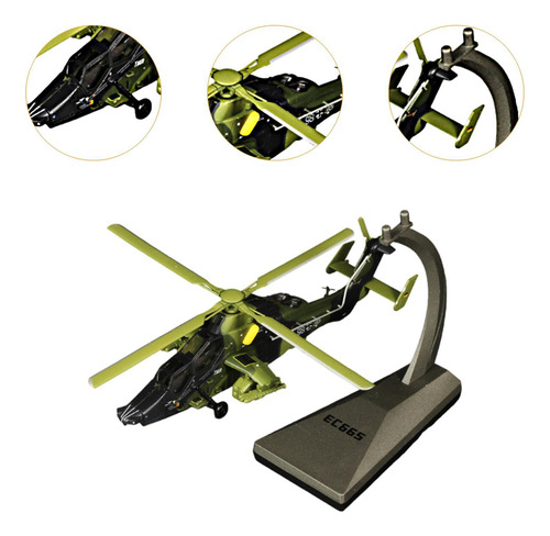 1:72 Ec665 Diecast Helicóptero Modelo Fighter Jet Modelo