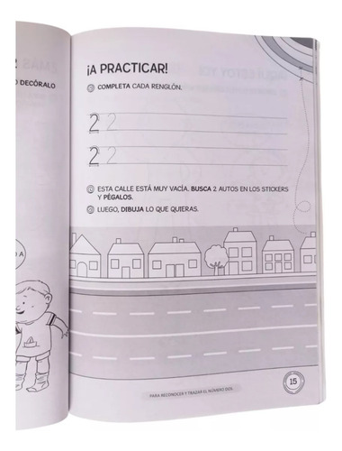 Practi Números 1, Los Números De (1-10) Con Stickers / Mirlo