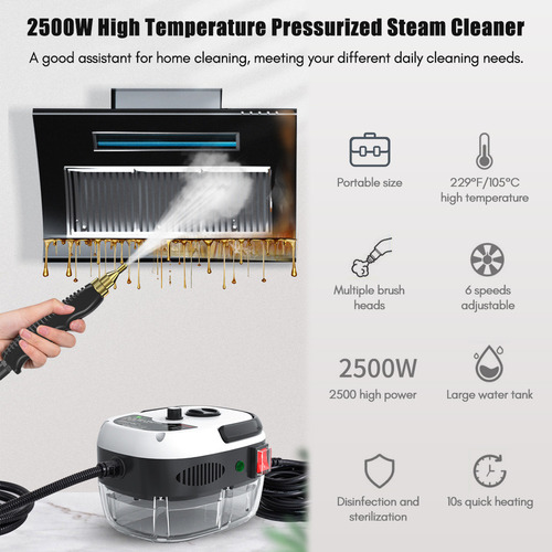 Máquina De Limpieza Portátil Kitchen Steam 2500w Car High