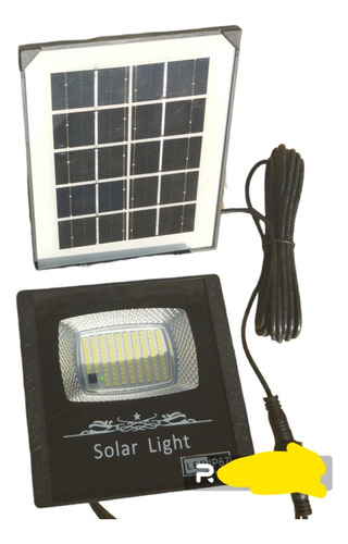 Foco Led 30w Con Panel Solar Y Sensor Exterior Queda Fijo