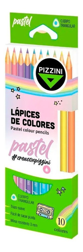 Lapices De Color Pizzini X10 Colores Pastel