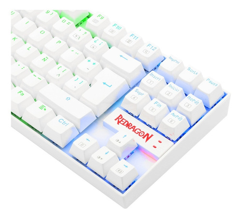 Teclado Mecánico Gamer Tkl Redragon Kumara White Rgb K552