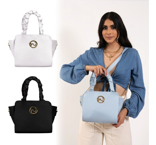 Bolsa Para Mujer Moda Tendencia Asa Plisada Hecho En México