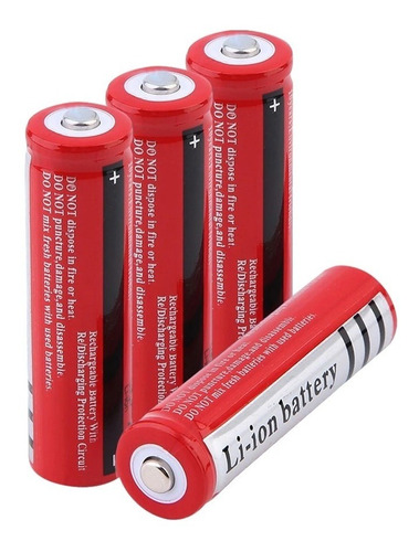 Batería Pila 18650 Recargable Litio Lith Ion 3.7v Pack X2 