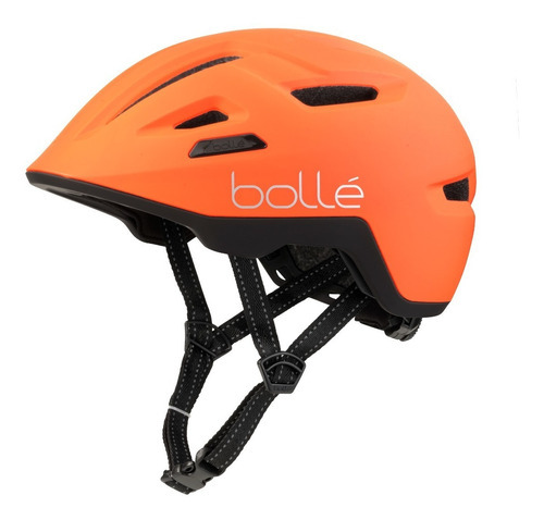 Casco De Ciclismo Bollé Stance Matte Black Color Naranja Talla M