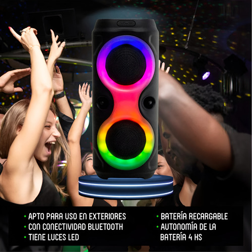 Parlante Bluetooth Portatil Inalambrico Radio Led Grande 8