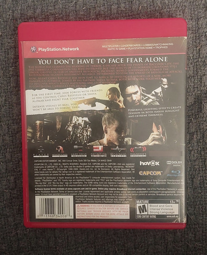 Resident Evil 5 Mídia Física Original Playstation 3 (Recondicionado)