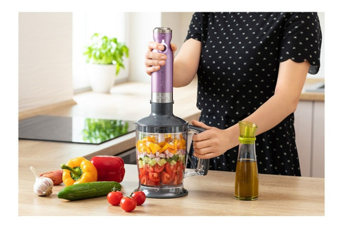 Imagen 8 de 9 de Hand Blender Metalizado Violeta Sencor Mini Batidora