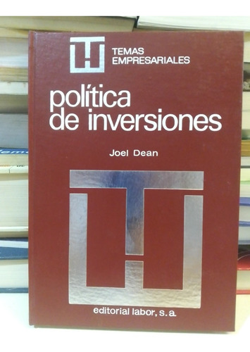 Política De Inversiones - Joel Dean (Usado)