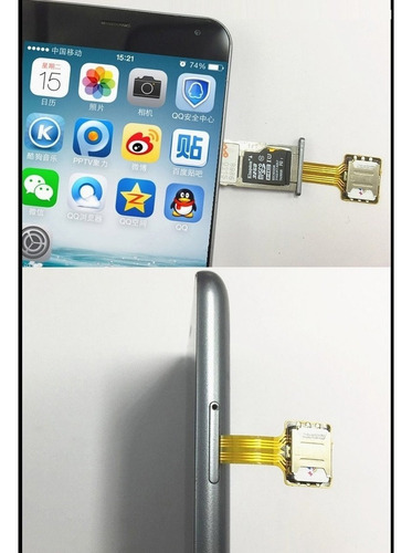 Adaptador Slot Hibrido Dual Chip Micro Sd Nano E Micro Chip