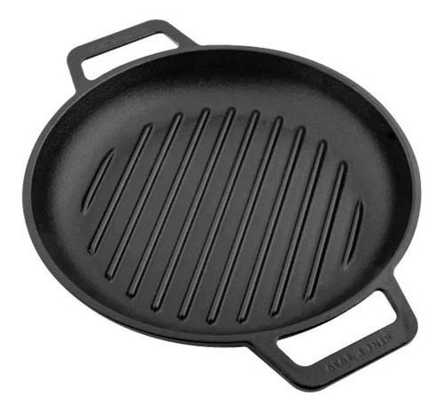 Sartén Grill De Hierro Fundido Curado Victoria 25 Cm