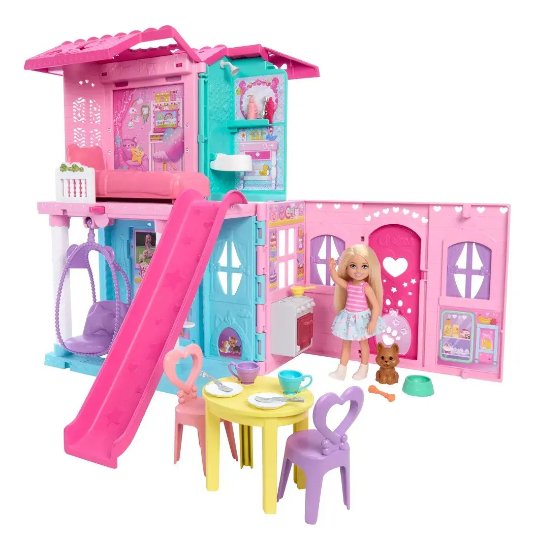 Casa de Bonecas Barbie Chelsea Transformável com Móveis