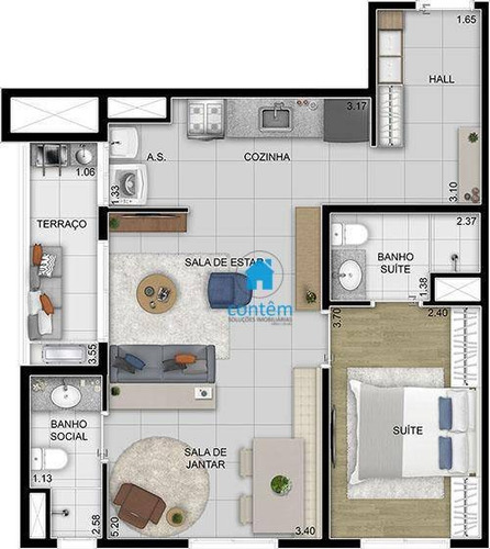 Imagem 26 de 30 de Ap2172 - Condomínio Aquarela Bela Vista Apartamento Com 2 Dormitórios À Venda, 54 M² Por R$ 357.334 - Ap2172