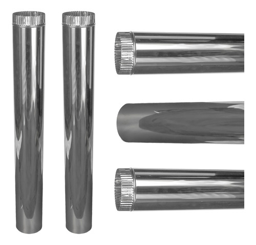 Caño Acero Inox 125mm Calefactor Estufas Chimeneas-eko Varmo