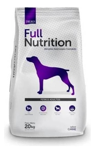 Alimento Full nutrition para perro adulto sabor carne en bolsa de 20 kg