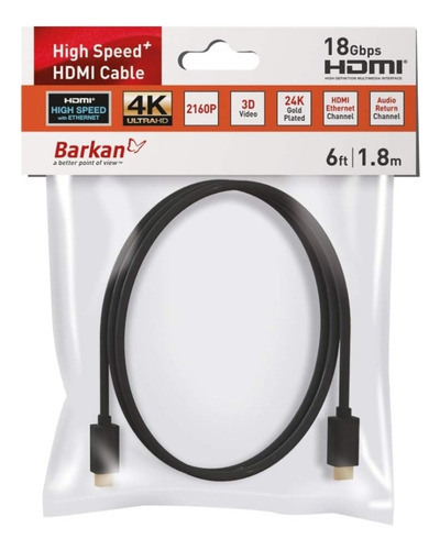 Cable Hdmi 4k 1.2m
