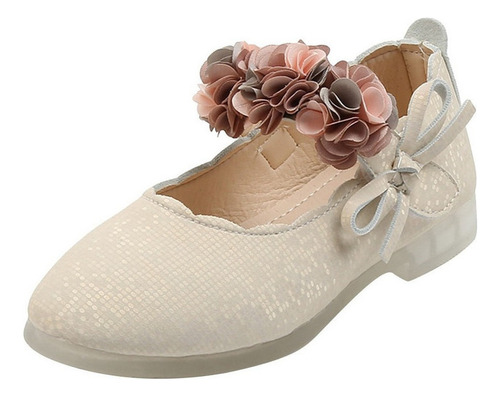 Sandalias Con Estampado Floral Para Niños, Cuero, Danza, Pri