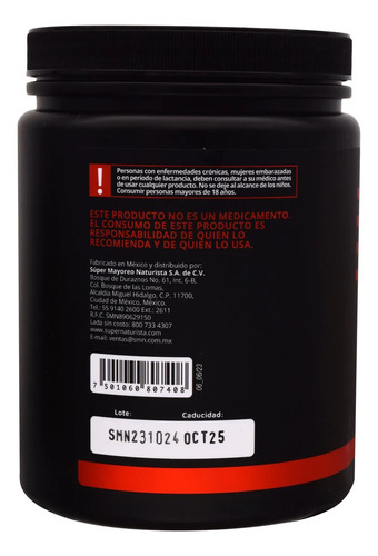 Creatina Monohidratada Con Beta Alanina 500 G Con 4 Health Sabor Sin Sabor