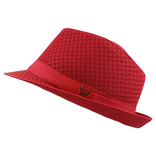 Sombrero De Malla Suave Y Ligera Talla Única Rojo